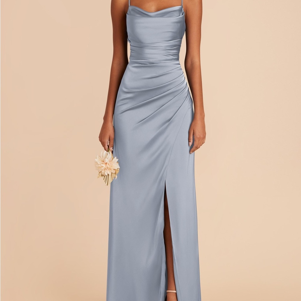 Elegant Dusty Blue Bridesmaid Dress